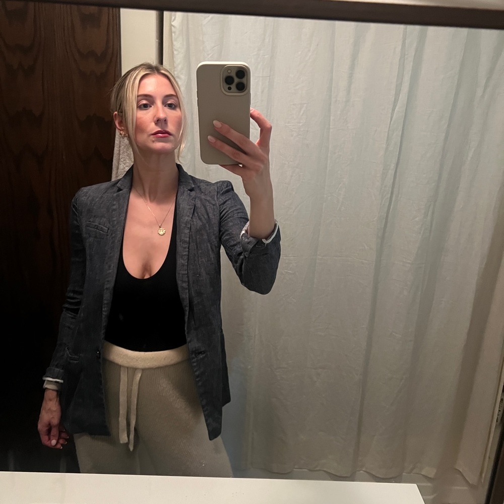 Banana Republic Denim Fitted Blazer